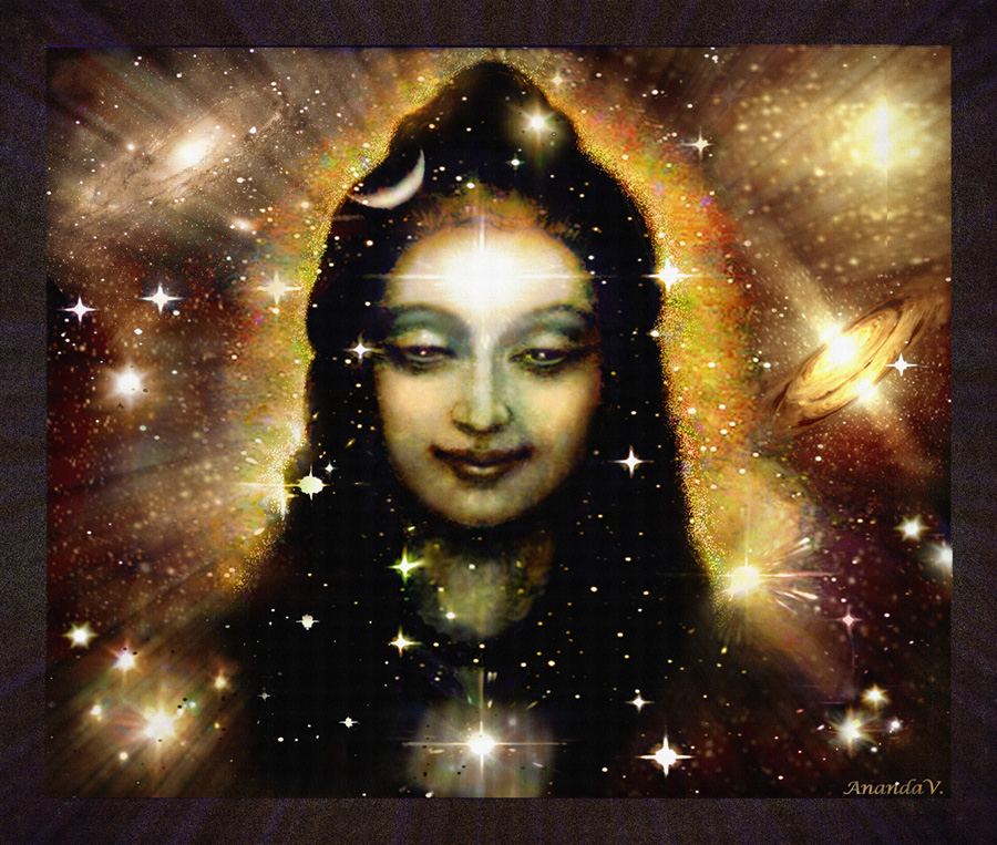 Shiva in golden Space