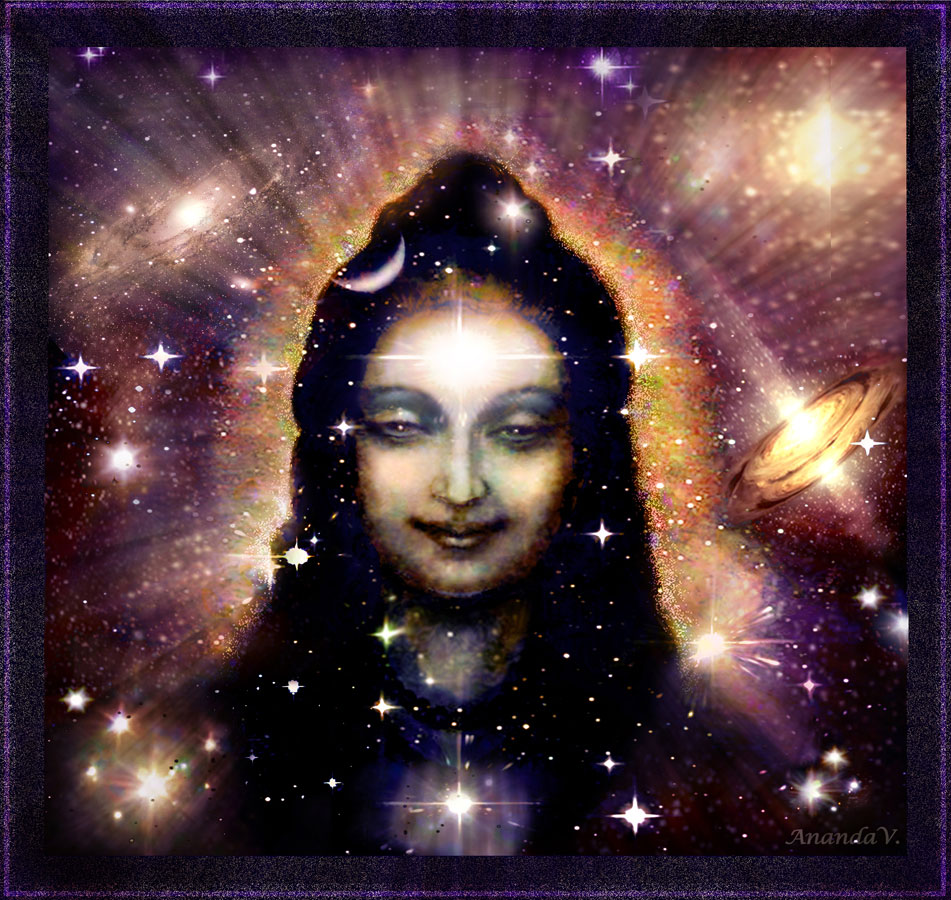 Shiva in blue Space