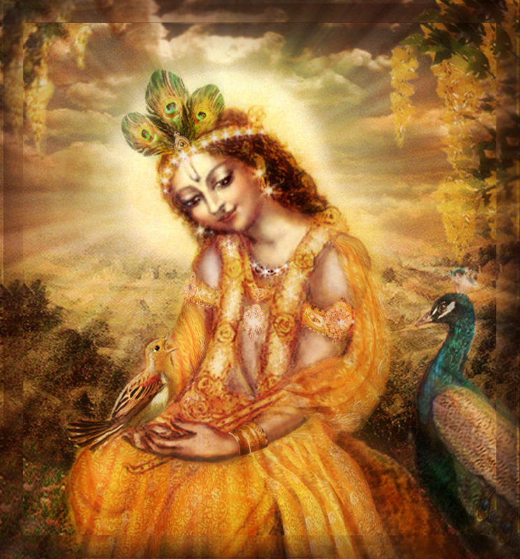 Krishna with the peacock